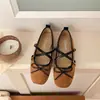 Com 2026, combine com uma saia, sapatos femininos estilo sapatilha de salto baixo, bico quadrado, laço delicado, novos sapatos de festa retrô para mulheres, fada, de uma tira