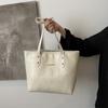 Bolso tote para mujer 2024 nuevo bolso commuter de gran capacidad estilo occidental costuras bolso de axila bolso de hombro para clase de estudiante universitario