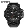 Reloj Electrónico de Moda Transfronterizo Sanda para Hombre Resistente al Agua Luminoso Despertador Multifuncional Reloj Deportivo para Hombre en stock Suministro Directo