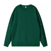 Camiseta crew neck de moletom terry, tamanho europeu e americano, plus size, marca trendy, cultural, sweatshirt unissex de corte solto com logo