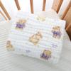 Toalha de banho de gaze de algodão estampada Pumi de seis camadas, algodão lavado, bolha, colcha infantil, abraçando, classe A, absorvente infantil, atacado