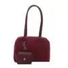Bolsos Casuales de Comercio Exterior 2025 Invierno Nuevo Estilo Versátil y Elegante Bolso de Hombro, Bolso de Mano, Bolso de Axila, Bolso Cruzado de Moda con Textura