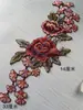 Patches de Tecido de Flor de Peônia Costurados à Mão para Roupas, Patches com Desenho para Calças, Patches de Jeans e Decorações de Cheongsam