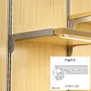 Estante de exhibición de aleación de aluminio conductora engrosada para pilar AA, de doble ranura, con varilla vertical, riel para supermercado, ganchos accesorios para ranura conductora