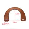 Suministro directo de fábrica grande madera maciza gruesa tipo abierto mango de madera accesorios de bolsa tejida diy brazo de madera