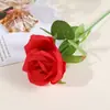 Flor Artificial Rosa Flor Artificial Flor Artificial Única 51cm Arranjo de Flores Rosa para Sala de Estar Decoração de Casamento