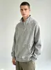 Nueva sudadera con cremallera de forro polar casual para hombre de Amazon, jersey para hombre, chaqueta deportiva holgada con cuello alto
