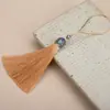 8cm borla de cloisonné borla tapa de aleación borla seda de poliéster marcador colgante accesorios de joyería precio grande excelente