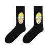 Calcetines Casuales para Hombre X Los Simpson Calcetines de Pareja Tubo Medio Calcetines Trendy de Calle Personalizados Cabeza de Anime Coreanos Lindos