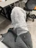 Pantalones de Arroz Glutinoso de Colores Arcoíris con Puntos para Mujer, Nuevos Pantalones de Pierna Ancha Forrados de Polar Otoño e Invierno 2025, Pantalones de Punto Suaves y Holgados