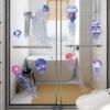 FX7534 desenho fofo água-viva subaquática quarto infantil jardim de infância casa guarda-roupa decoração de parede adesivo de parede