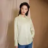 2026 Nueva Camisa Original de Seda para Mujer con Mangas Largas, Hecha de Seda de Morera, Adecuada para el Trabajo, Profesional, Corte Ajustado, Elegante, Top Versátil
