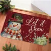 Felpudo Festivo de Navidad para Entrada, Resistente a la Suciedad, Resistente al Desgaste, Fácil de Limpiar, Felpudo para Baño, Absorción Rápida de Agua, Alfombrilla Antideslizante