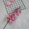 Flor Artificial Phalaenopsis de 9 cabezas tacto de cinta phalaenopsis decoración de bonsái para sala de estar flor de seda arreglo floral para hotel flor de paisaje