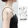 Nuevas pegatinas de tatuaje temporales negras individuales transfronterizas, pegatinas personalizadas para la cara, pegatinas para el brazo, pegatinas para la clavícula, pegatina de tatuaje