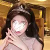 Tiara de corona de cristal de princesa para mujer, corona de novia para cumpleaños número 18, diadema de diosa de alta gama, diadema para niños, cabello