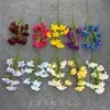 Flores Artificiales, Decoraciones de Flores Artificiales, 8 Flores Pequeñas de Campanilla, Flores Artificiales para Bodas al por Mayor Transfronterizas, Flores Artificiales, Flores de Campanilla Decorativas, Flores de Seda