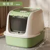 Caixa de Areia para Gatos Extra Grande Anti-Respingo e Anti-Odor Totalmente Fechada Banheiro para Gatos Caixa de Areia para Filhotes com Tampa Flip-Top Suprimentos para Pets Atacado