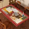 Mantel Individual Retro Estilo Americano, Impermeable, Resistente al Aceite, No Lavable, Lujo Ligero, Sensación de Alta Gama, Mantel para Mesa de Café, Mantel Protector de Mesa Resistente al Calor