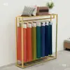 Estante de Exhibición para Cortinas, Estante Colgante para Tarjetas, Estante de Exhibición de Tarjetas de Color de Pie para Telas para el Hogar, Estante Móvil de Exposición para Muestras de Tela