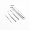 Acero Inoxidable 304 Palillo de Dientes Portátil Metalizado Palillo de Dientes Portátil Hilo Dental Set de Herramientas para Limpieza Bucal En Stock