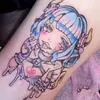 Tatuagem Adesiva Diablo Feminina À Prova D'água Duradoura Europeia e Americana Violência Lori ins Desenho Animado Fofo Flor Braço Não Refletivo Anti-Han