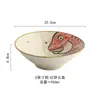 Bol de Ramen Japonés Bol Sombrero de Bambú Cerámica Hogareño Vajilla Grande Bol para Sopa de Fideos Bol para Fideos Caracol Bol para Fideos Instantáneos Horno de Microondas