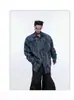 Camisa de Mezclilla Jacquard de Manga Larga de Alta Gama Estilo Americano para Hombre, Nueva Colección Otoño 2026 Chaqueta Holgada Oversize con Cuello de Solapa Moderna