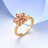 Anillo Giratorio Abierto para Alivio del Estrés con Diamantes, Versátil y de Alta Gama, Anillo Giratorio Color-Conservante Chapado en Cobre, Unisex, Mayoreo