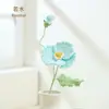Falda tejida a mano con flor de amapola artificial flor de vacaciones regalo hecho a mano DIY creativo flor eterna decoración