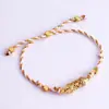 Marca de moda popular europea y americana pulsera de cuerda de algodón anudada ecológica fresca casual