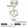 Tangjia Tk Venta Caliente Transfronteriza Deseo Nuevo Amazon Oro Rosa Flor Corazón Collar