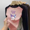 Moda Infantil Elegante e da Moda para Primavera, Outono e Inverno, Camisetas Básicas Engrossadas de Veludo Alemão para Meninos e Meninas, Camisetas de Manga Longa, Tops Infantis de Tamanho Médio e Grande
