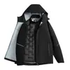 2025 Nueva Chaqueta de Plumas para Hombre Tres en Uno Otoño e Invierno Impermeable y Cortavientos Chaqueta Cálida con Forro de Plumas para Mujer