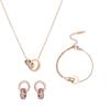 Collar de juego femenino de circón microincrustado de palabra romana. Pendientes de botón. Pulsera Trendy Lujo Ligero Celebridad Cibernética Cadena Clavícula Nicho Simple