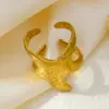 Anel de Estrela do Mar Nova Estrela Europeia e Americana Anel Versátil de Aço Inoxidável Estilo Oceano para Mulheres Personalidade Criativa Anel de Moda Joias
