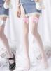 Medias Sexys para Mujer, Deseo Puro Sexy, Lazo, Medias Blancas, Medias de Red, Ultra-delgadas, JK, Hasta la Rodilla, Calcetines Ultra-delgados para Pierna
