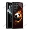 Funda para Teléfono Móvil de Comercio Exterior Adecuada para Samsung S24Ultra Funda para Teléfono de Fútbol con Llama S23/25 Funda Protectora Anti-Desgaste de Vidrio