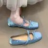 Zapatos de Ballet con Lazo Estilo Nuevo, Punta Cuadrada, Zapatos de Salón de Boca Baja de 3 cm, Zapatos Mary Jane con Aumento Interno de Altura, Suaves y Elegantes, Estilo Francés 2026