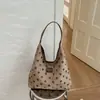 Bolsa Tote de Poá Estilo Coreano Nova Outono 2026, Grande Capacidade, Moda Vintage, Casual, Bolsa de Ombro Elegante para o Trabalho para Mulheres