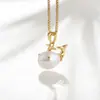 Accesorios de Colgante de Plata de Ley 925 Hechos a Mano con Perlas Barrocas, Configuración de Delfín de Perla Irregular con Forma de Ballena para DIY