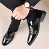 2025 Nuevos Zapatos de Hombre Temu Zapatos de Cuero Brillante Zapatos Casuales para Hombre Zapatos Formales de Negocios Talla Grande Versátiles Zapatos Espejo