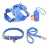 Widone Conjunto de Coleira e Guia para Cachorro Coleira para Cachorro Arnês para Animal de Estimação Arnês para Cachorro Estilo Colete Corda de Tração Guia para Cachorro