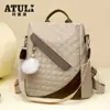 Mochila Antirrobo de Comercio Exterior para Mujer 2025 Nueva Superficie Suave Versátil Mochila de Viaje Bolso de Hombro de Doble Propósito Casual de Moda