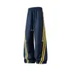 Pantalones Vaqueros para Hombre Rayados Estilo Japonés Retro Dosis Pantalones Casuales Marca de Tendencia High Street Pantalones Rectos Versátiles