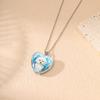 Yunjin Transfronterizo Moda Caliente Europea y Americana Colgante de Cristal en Forma de Corazón Simple Lindo Serie de Gatos Collar para Mujer