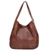 Bolsa Tote Versátil Estilo Coreano Retrô para Mulheres 2026 Nova Bolsa de Ombro Simples Artística com Múltiplos Compartimentos Bolsa Casual