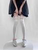 Calcetines Blancos de Encaje hasta la Pantorrilla Estilo Ballet para Mujer Primavera y Verano Delgados Jk Lolita Lazo de Correa Medias Cortas