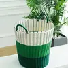 Cesta de lavandería de ratán de plástico, cesto para ropa sucia, cubo de almacenamiento para ropa sucia, cubo de almacenamiento de juguetes, cesta de almacenamiento para el hogar, cesta de lavandería