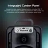 O8K Nuevo Modelo Ok-8105W Altavoz Portátil de 8 Pulgadas con Micrófono Inalámbrico, Altavoz Cuadrado RGB para Baile al Aire Libre y Karaoke para Cantantes